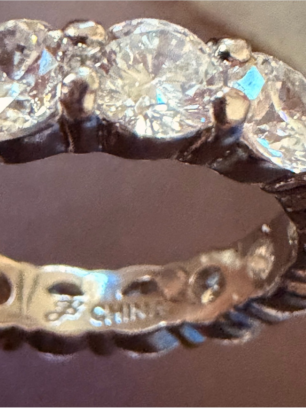 Vintage Cubic Zirconia Eternity Ring